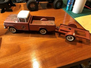 Vintage Steel Nylint Truck And Trailer,  Ford Speedway Special