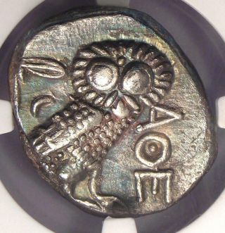 Ancient Athens Greece Athena Owl Tetradrachm Coin (393 - 294 Bc) - Ngc Au
