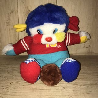Popples Football Touchdown Vintage Mattel Plush Red Blue 1980’s Stuffed Animal