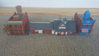 Vintage Pola 3 N Scale Buildings Made In West Germany (train Station - Hotel - More)