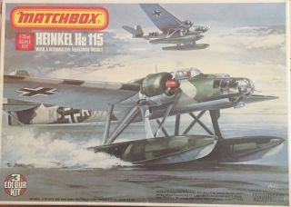 1983 Matchbox 1/72 Scale Heinkel He.  115 Sea - Plane Complete