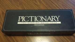 Vintage 1985 1st First Edition Pictionary Board Game The Game Of Quick Draw