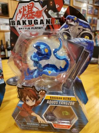Bakugan,  Aquos Fangzor,  2 - Inch Tall Collectible Transforming Creature,  For Ages