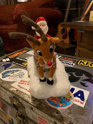 Retired Gemmy Rudolph Red Nosed Reindeer Santa Misfit Toys Plush Sound Motion