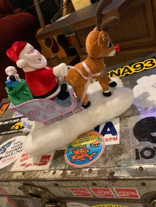 Retired Gemmy Rudolph Red Nosed Reindeer Santa Misfit Toys Plush Sound Motion 2