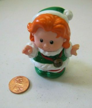 Fisher Price Little People Santa Claus Red - Hair Girl Elf Christmas Holiday 1998