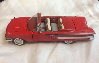 Franklin 1960 Red Chevy Impala Convertible 1:24 Scale Diecast No Box