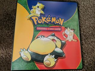 Vintage Pokemon Trading Cards Game Binder Feat.  Snorlax,  Sandshrew,  Meowth &more
