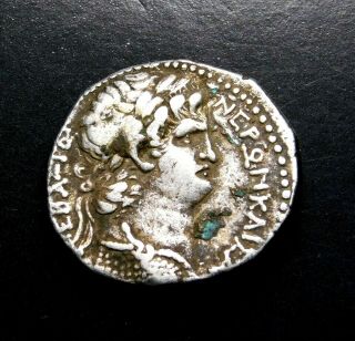Nero (ad 54 - 68) Stunning Tetradrachm.  Ancient Roman Silver Coin.