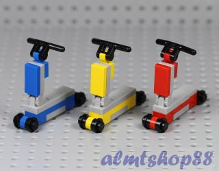 Lego - 3x Scooter Blue Yellow Red - Kids Toy Boy Girl Minifigure City Tricycle