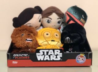 Star Wars Galactic Plushies With Tags In Display Box By Disney (6) Chewy,  Darth