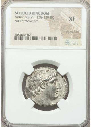Seleucid Kingdom.  Antiochus Vii (138 - 129 Bc).  Ar Tetradrachm.  Silver.  Ngc Xf