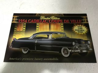 Danbury Extremely Rare L/e 1954 Cadillac Coupe De Ville Sales Brochure