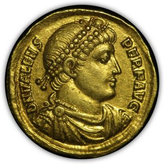 Eastern Roman Empire Valens (364 - 378 Ad) Av Solidus.  4.  45 Grams Gold.