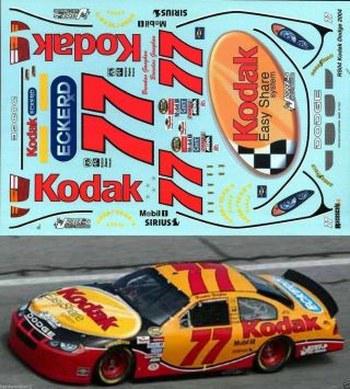 Nascar Decal 77 Kodak 2004 Dodge Brendan Gaughan Racescale