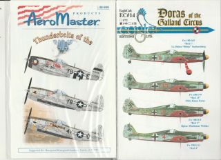 Aero Master - Eagle Cals 1/48 P - 47 Thunderbolts Of The " 404 " & Fw 190 D - 9 Red