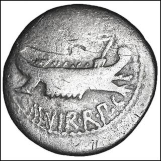 Mark Antony Silver Denarius Old Ancient Roman Coin Rome Empire Imperiatorial