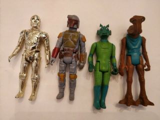 1977 C - 3po 1978 Greedo 1978 Hammerhead 1979 Boba Fett Vintage Star Wars Figures