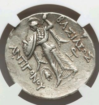 Kingdom Of Macedon Antigonus II Tetradrachm NGC Choice VF 5/3 Ancient Silver. 3
