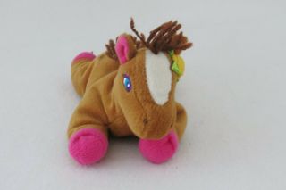 90s Lisa Frank Rainbow Chaser Brown Horse Pony Bean Bag Stuffed Plush Toy 8 