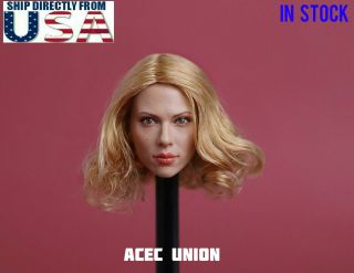 1/6 Scarlett Johansson Black Widow 7.  0 Head Sculpt B For Hot Toys Phicen U.  S.  A.