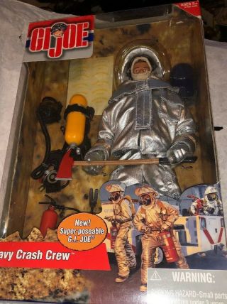 Gi Joe Hasbro Navy Crash Crew 12” Action Figure Mib Fire Fighter