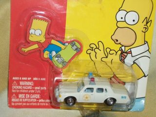 Johnny Lightning The Simpsons Chief Wiggins Police Cruiser w/ Bart Simpson 2