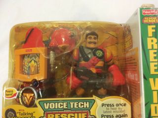 RESCUE HERO ' S Voice Tech BILLY BLAZES w/ Talking mission card and VHS 2000 NIB 3