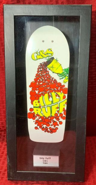 Tech Deck Collectors Series 10 " Billy Ruff G&s 1984 Chalice Skateboard Wall Art