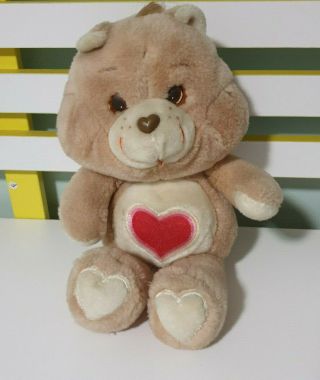 Carebears Care Bear Tenderheart 30cm Brown With Loveheart 80s Toy