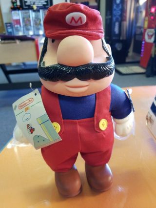 Vintage 1989 Applause Mario Bros 2 Mario Plush Doll Toy Nintendo
