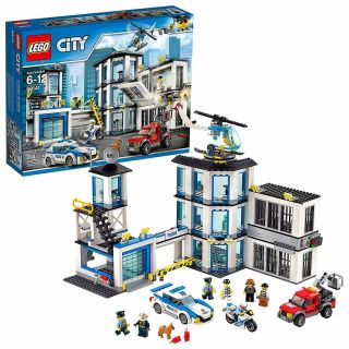 Lego City Police Station 60141 Building Kit Cop Car,  Jail Cell,  And Helicopter