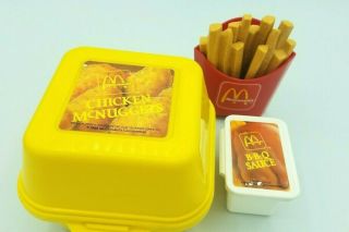 1988 Fun With Food Mcdonalds Chicken Mc Nuggets Fries Bbq Sauce Fisher Price Exc