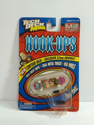 2000 Tech Deck Hook - Ups M2 Mini Series 2 57mm Fingerboard Skateboard Rare