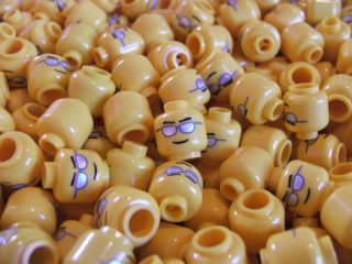 15 Lego Mini Figure Heads Mini Figs Crafts Jewellery Resale Sunglasses Face