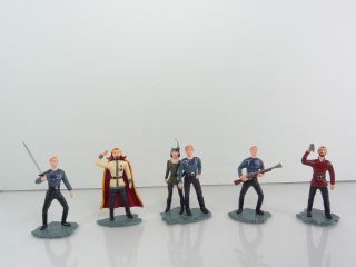 Flash Gordon Figures Hand Painted Die - Cast Set Of 5 Figures By Retro 1 - 2 - 3