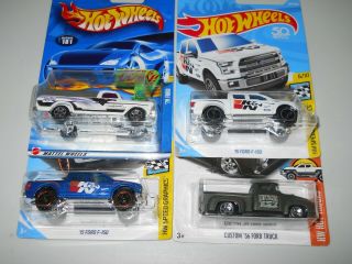 Hot Wheels - 1/64 - (4) Ford Pickup Truck 