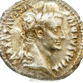 Tieerius.  " Tribute Penny " Of Jesus Ancient Roman Silver Denarius Coin 15 Ad