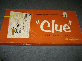 Vintage Parker Brothers Clue Board Game 1956 100 Complete In Great Shape
