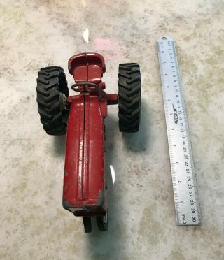 Vintage Red ERTL International Harvester Toy Tractor Die Cast Metal tires 3