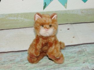 Russ Whiskers Orange Kitty Cat Tabby Bean Bag Stuffed Mini 5 " Plush Toy 2480
