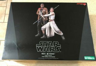 Star Wars Force Awakens Rey & Finn 2 Pack Artfx,  By Kotobukiya 7 Inch 1/10 Scale
