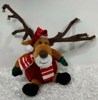 Dan Dee Plush Animated Singing Moose Sings Walking In A Winter Wonderland Bells