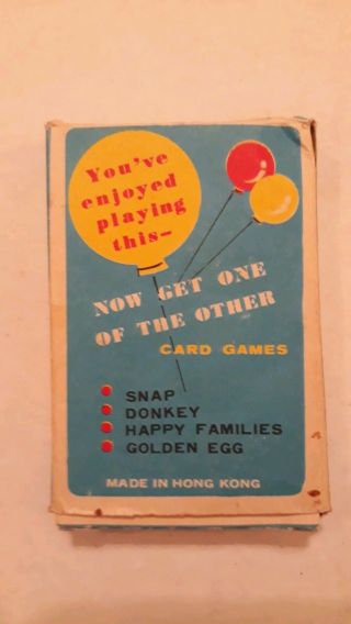 Vintage Deck Of Old Maid Card Game Complete Made In N Hong Kong