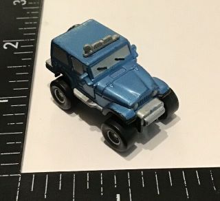 Vtg Galoob Micro Machines Jeep Wrangler 4x4 Vehicle Blue Rare