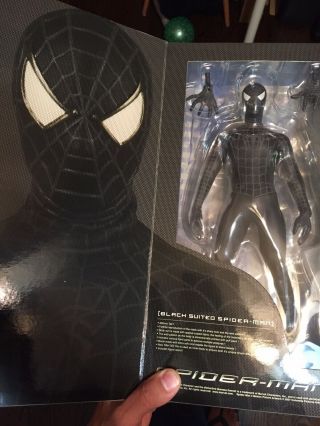 Real Action Heroes Spider - Man 1/6 Scale Figure Medicom Black Spider - Man