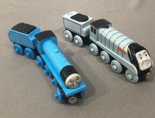 Thomas & Friends Wooden Train Gordon And Spencer The Tank Engines W/ Tenders