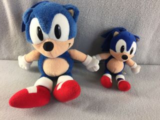 Sega Sonic The Hedgehog Plush Stuffed Animal Toy 1993 Caltoy 12 " And 8 "