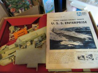 Vintage Ideal Toy Co Model Craft Enterprise Atomic Carrier Model Kit Parts Only