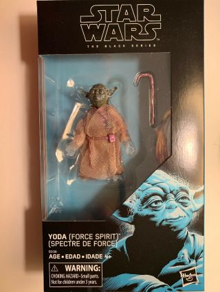 Star Wars Black Series 6 " The Last Jedi Yoda Force Spirit Ghost Figure